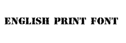 English Print Font